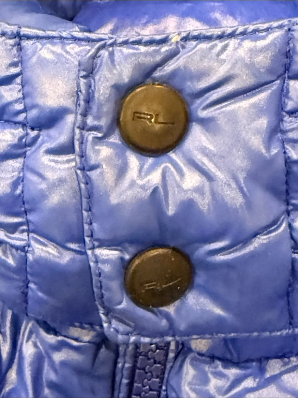 Boys Polo Ralph Lauren Puffer Jacket Removable Hood Royal Blue Pony Size 7